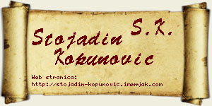 Stojadin Kopunović vizit kartica